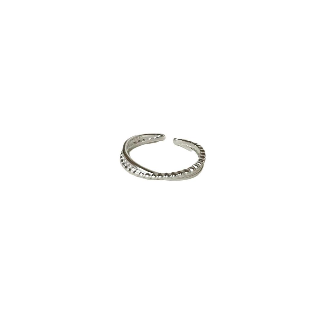 Su Chuang S925 Sterling Silver Minimalist Open Ring for Women - Thin Band, Light Luxury Style, Index Finger.