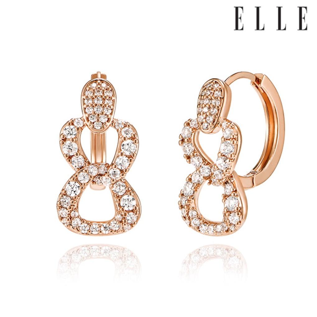14K Chain Point One-Touch Earrings (Gold Pin) ELGPEE388