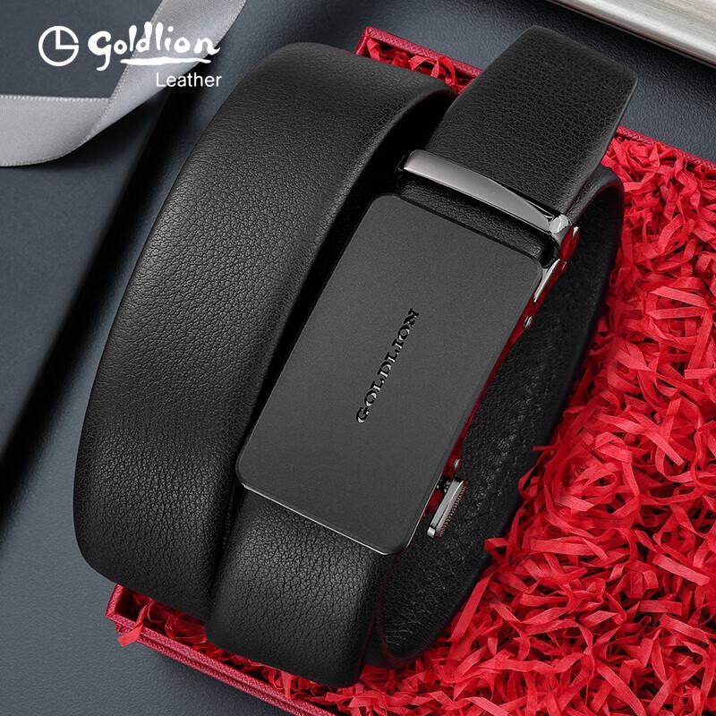 Goldlion Men s Automatic Buckle Business Leather Belt 120cm or Less