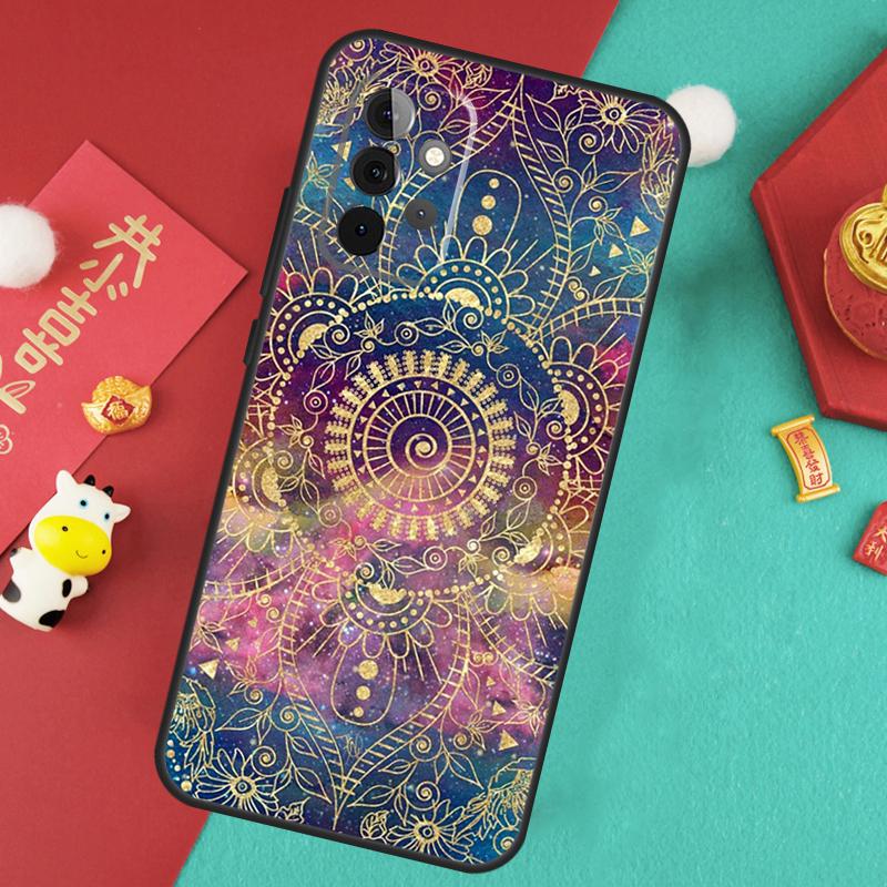 Indian Pattern Mandala Case For Samsung Galaxy A35 A55 A25 A15 A51 A71 A12 A32 A52 A13 A33 A53 A14 A34 A54 Cover