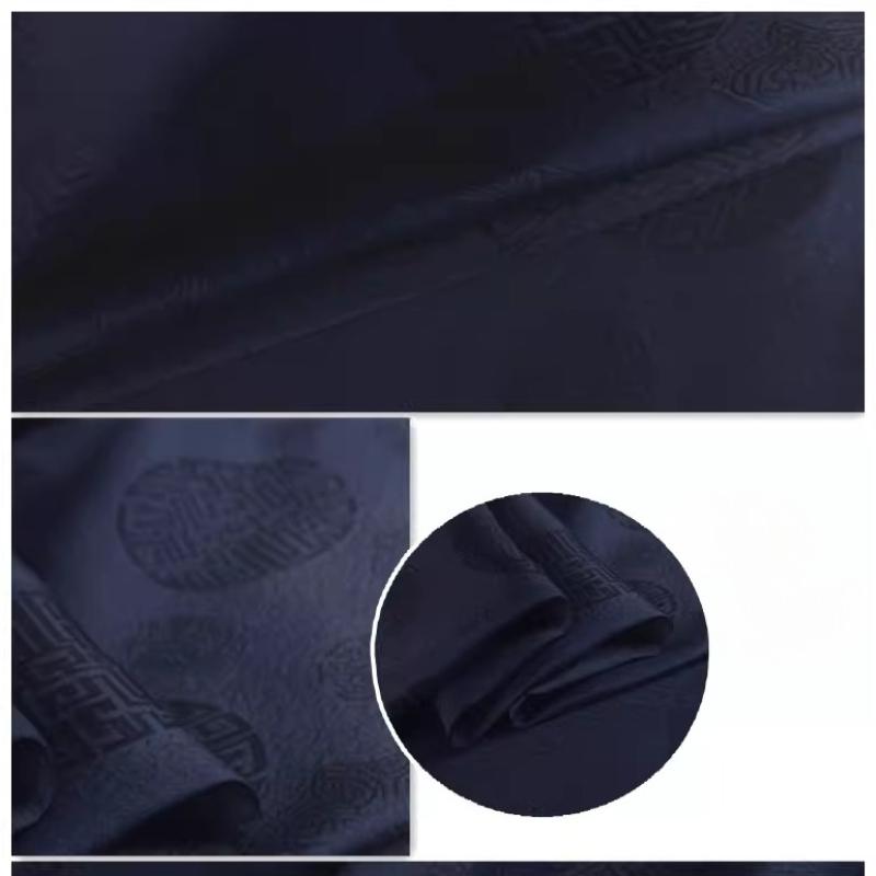17 Ohm Silk Fabric Traditional Chinese Jacquard Silk Cotton Charmeuse Crepe Tissu Fabric for Sewing Cheongsam Cloth Width 114cm