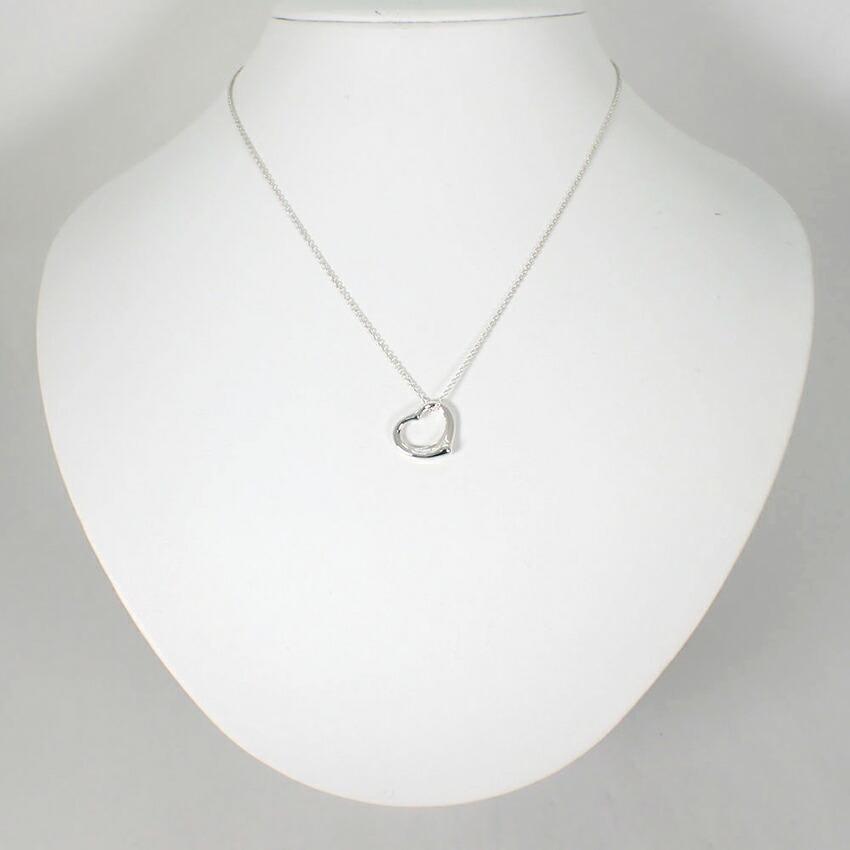 [Used] TIFFANY 925 Open Heart Pendant/Necklace/j14-10