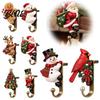 Colgadores de Calcetines Resistentes Soportes de Navidad para Repisa, Papá Noel/Reno/Cascanueces/Pájaro Rojo Metal Fireplace Cascanueces Colgadores, Estilo Granja