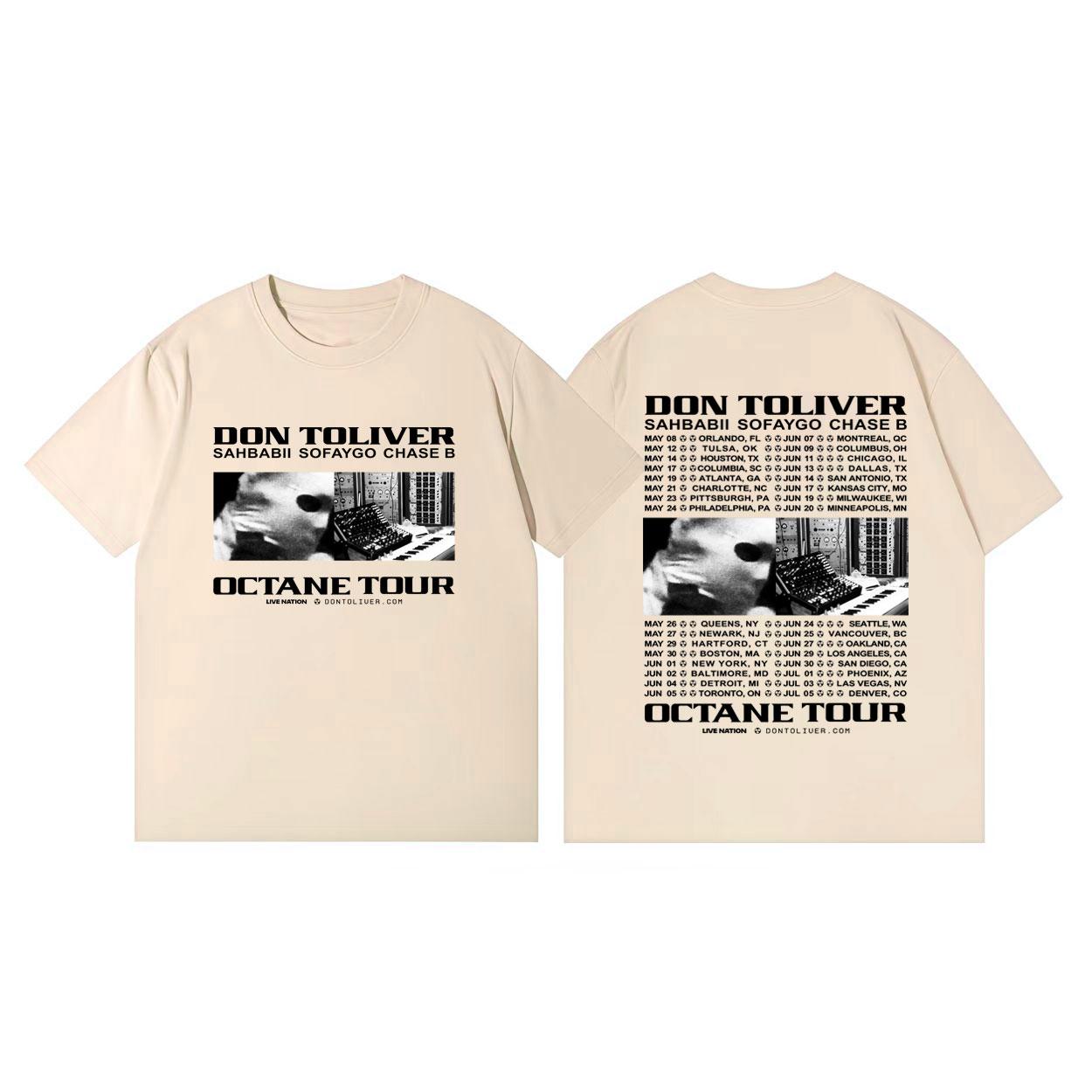 Rapper Don Toliver Octane Tour 2026 T-Shirt Herren Damen Kleidung Harajuku Hip Hop T-Shirts Mode Vintage Kurzarm T-Shirts M