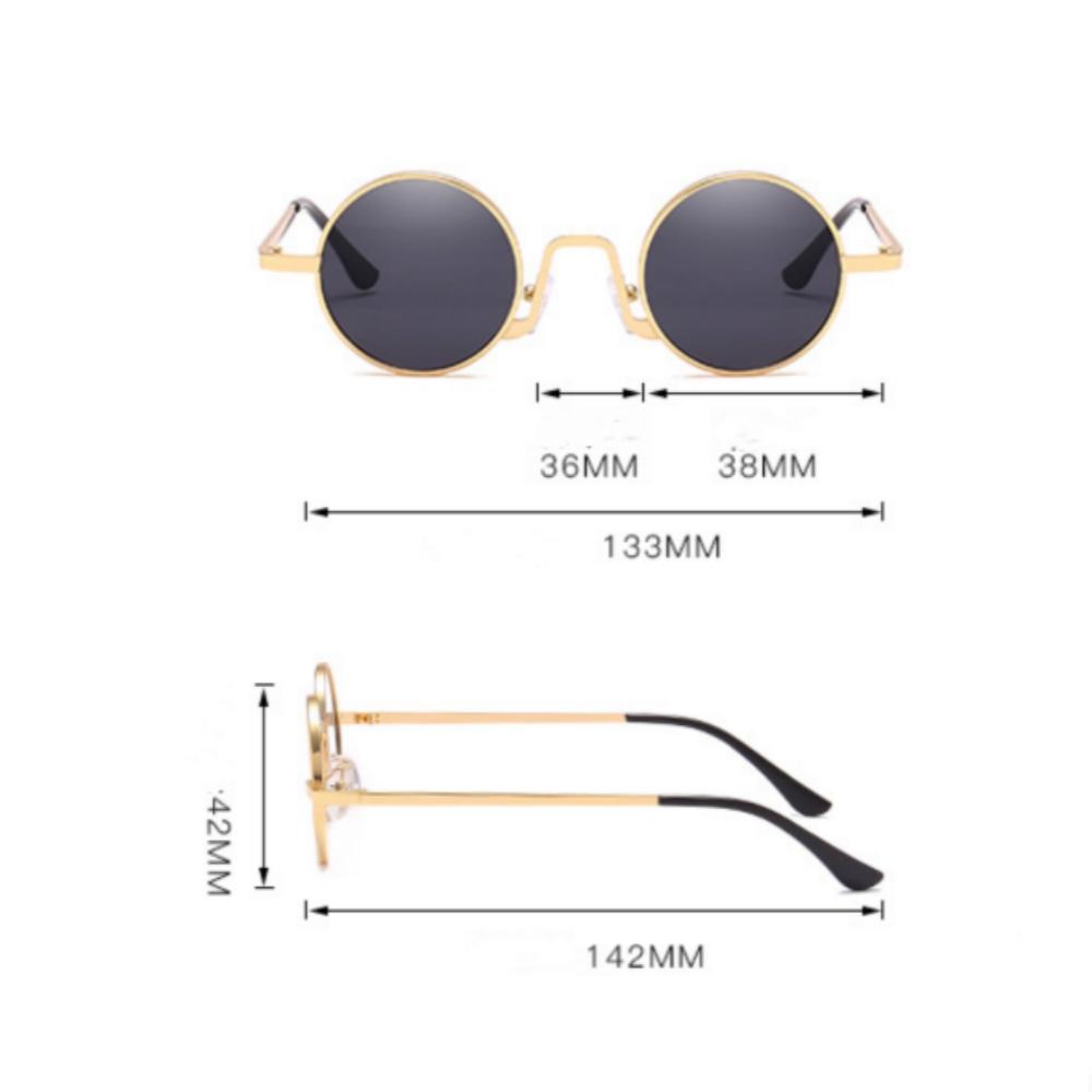 Retro Round Frame Sunglasses Women Men Metal Punk Sun Glasses Steampunk Vintage Goggles Outdoor Driving Unisex UV400 Eyeglasses