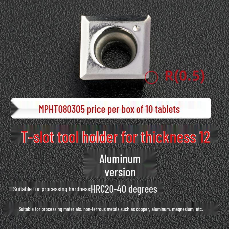 CNC T-Slot Milling Cutter with HTS Three-Sided Blade, Shank Thickness: 6, 8, 10, 12 Mm