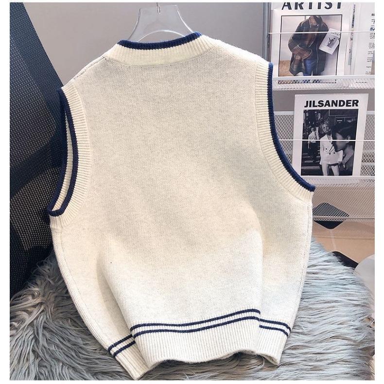 WTEMPO Women's Knitted Vest Autumn and Winter Sweater Camisole Paired with Shirt Winter
