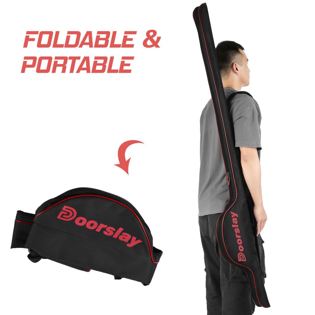 63 Inch Fishing Pole Bag Portable Fishing Rod Case Folding Fishing Pole Holder Fishing Tackle Organizer Bag fishing pole bag