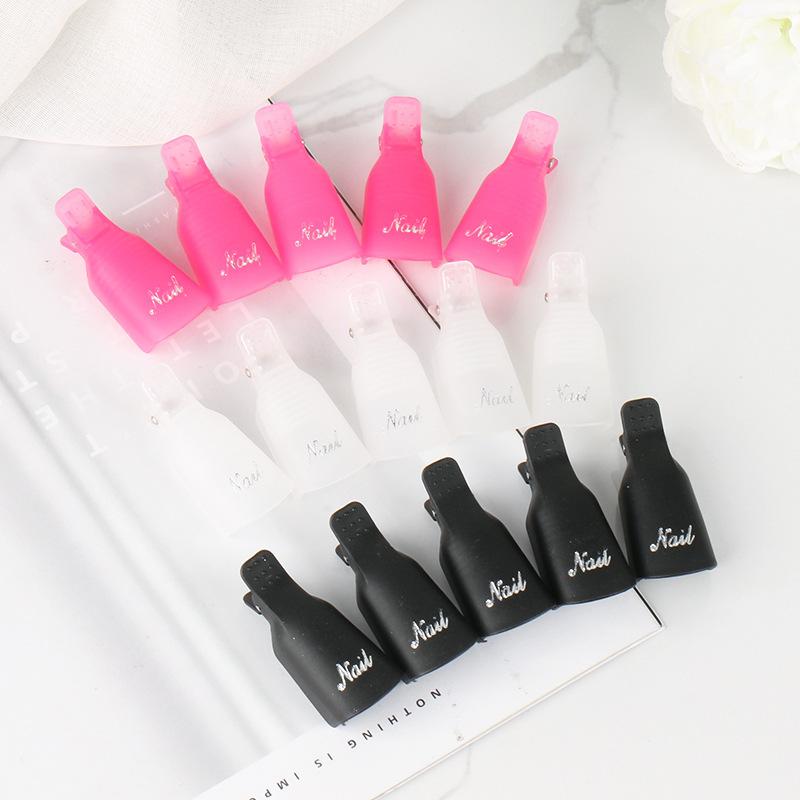10Pcs/Set Nail Soak Cap UV Gel Clip Manicure Tool Finger Nail Remover Nail Polish Removal Supplies