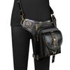 Womens Punk PU Shoulder Bag With Rivets Chain Detail Tactical Waist Pack Halloween Outdoor Riding Daily Wear