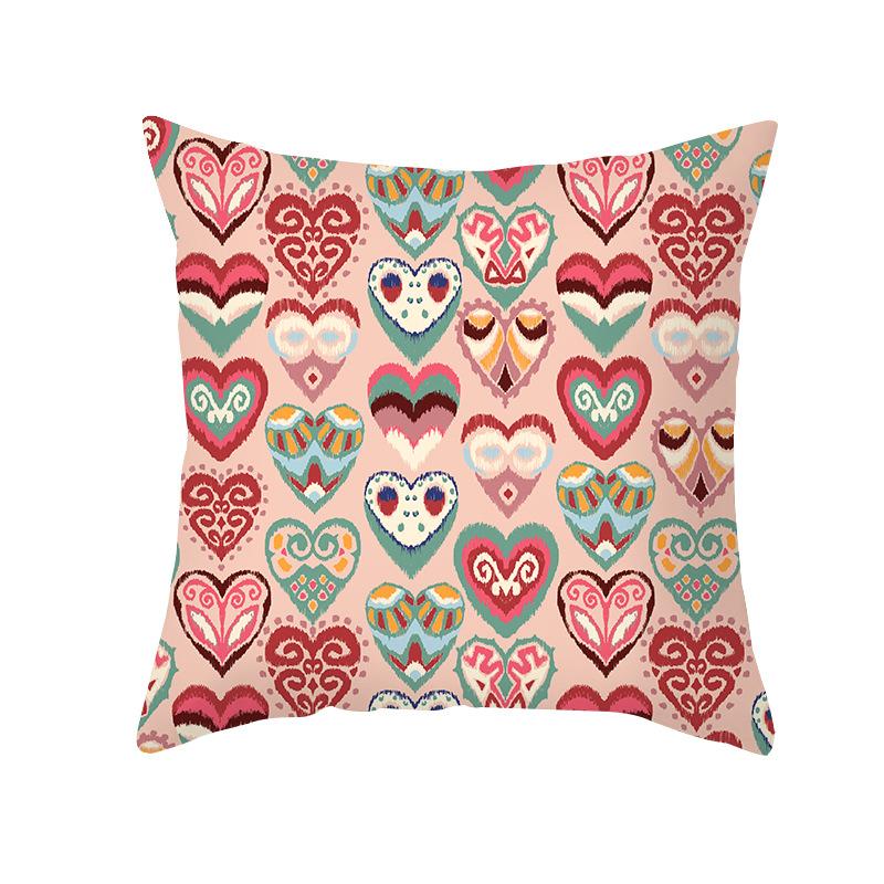 National Throw Pillow Cover With Striped Pattern Soft Plush Fabric Suitable For Home Retro-Style Living Room Cushions Cover