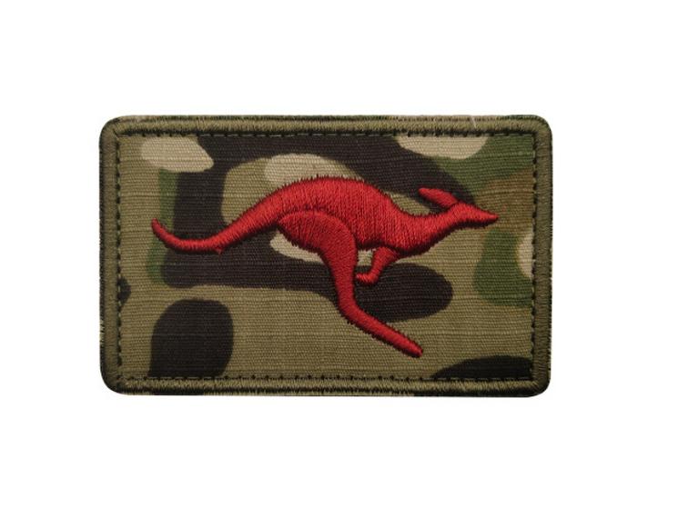 Тактическая нашивка с вышитым 3D-кенгуру, отражающая инфракрасные лучи, на липучке