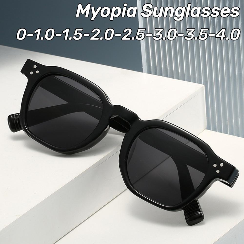 NEew UV Protection Myopia Sunglasses High End Fashion Square Near Sight Eyeglasses for Women Eye Protection