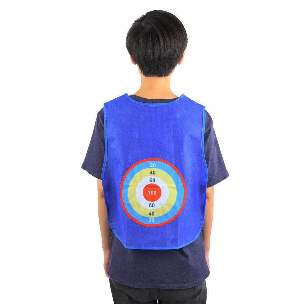 Children s Sticky Ball Jersey Outdoor Toss Sticking Target Game Vest Kids Fun Sports Toyblue