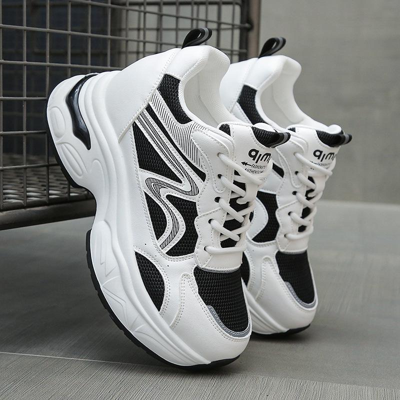 

Сетчатые дышащие кроссовки «папины кроссовки» женские 2025 весна и осень новые модели увеличивают рост и делают ноги маленькими дышащие маффины на толстой подошве повседневные сп 40