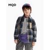 Mqd Children's Clothing Boys' Shirt Jacket Spring and Autumn Style Baby Spring Outfit Children's School Style Plaid Shirt