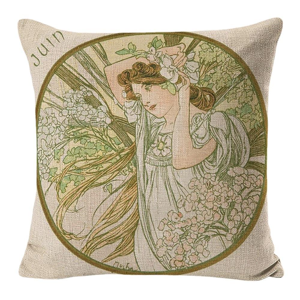 Pillow Ancient Greek Mythology Waist Support Office Sofa Cushion Home Bed Cushion Bedside Backrest