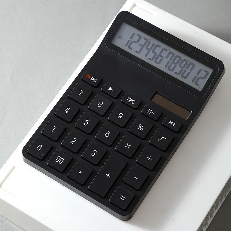 12-digit Large Lcd Display Calculator Standard Function Calculator With Solar & Battery Dual Power For Home Basic Desktop Office