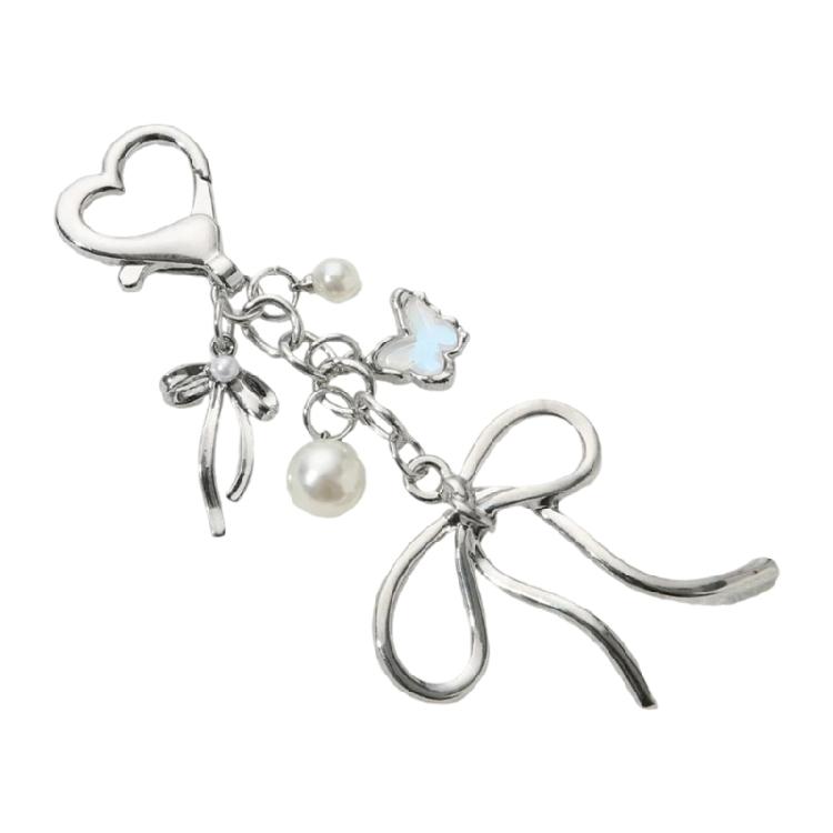 Kluczyki z kokardkami i perłami Zawieszki do torebki Breloczki do kluczy samochodowych Zawieszki do torebki Akcesoria do portmonetki Plecaka Dekoracje Prezenty na Walentynki