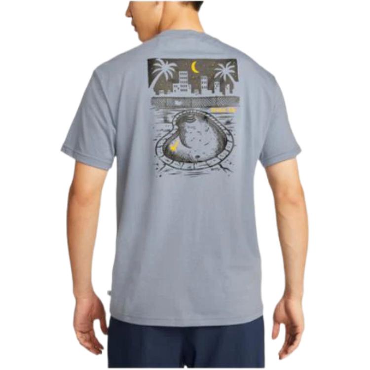 Nike Drop Shoulder Sleeve T-Shirt Men's Slate Blue DR1240-493