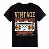 Trendy Retro Cassette Boombox Tee-Vintage Music Lover Unisex Washed T-Shirt