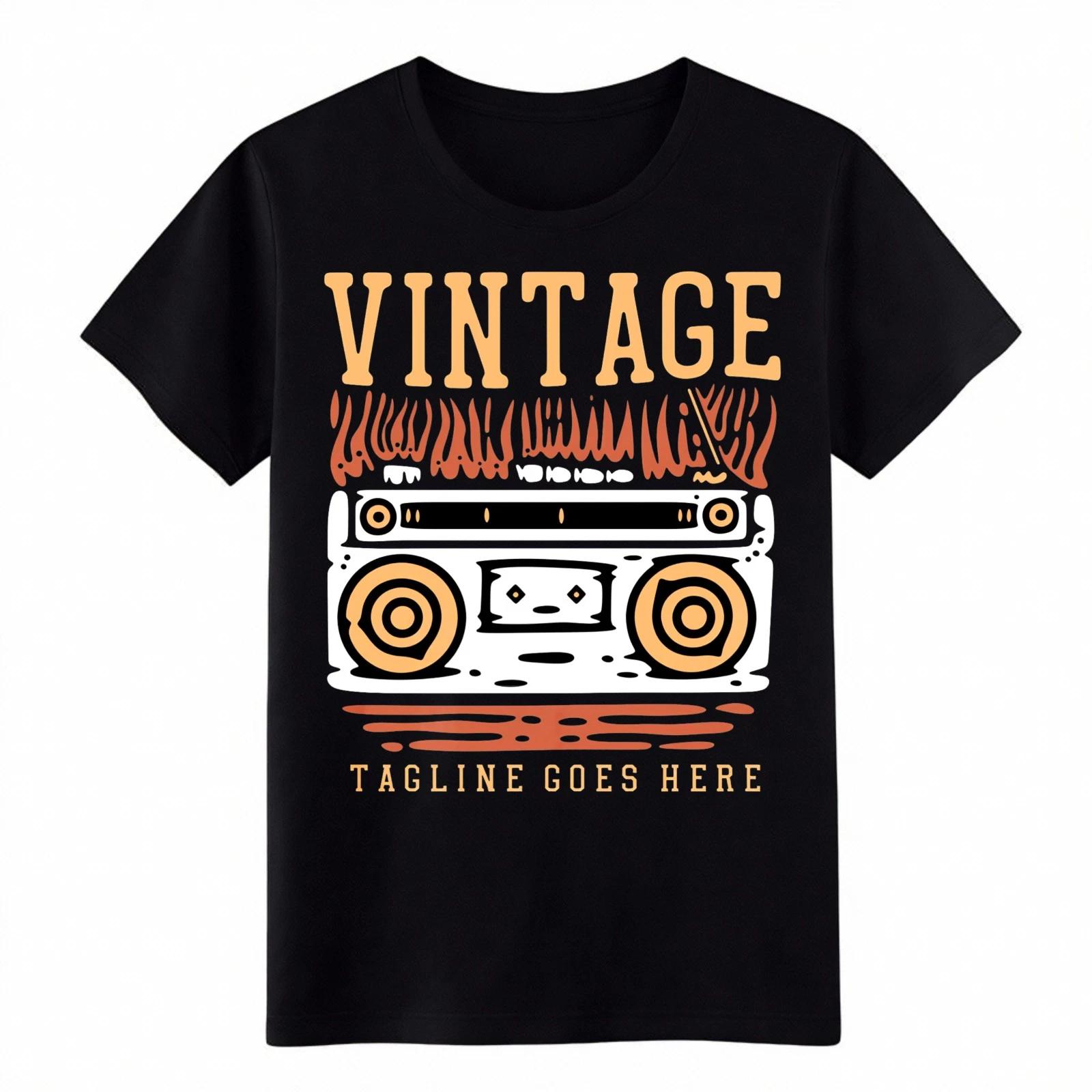 

Trendy Retro Cassette Boombox Tee-Vintage Music Lover Unisex Washed T-Shirt 3XL