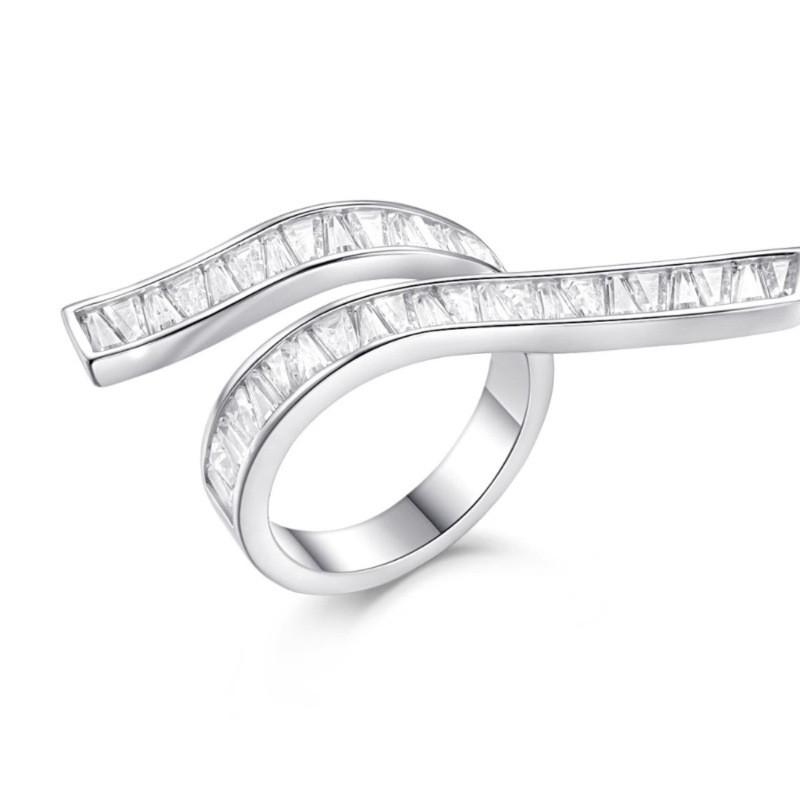 Trendy Open Design Ring With Radiant Zircon Stones For A Stunning Look For Women