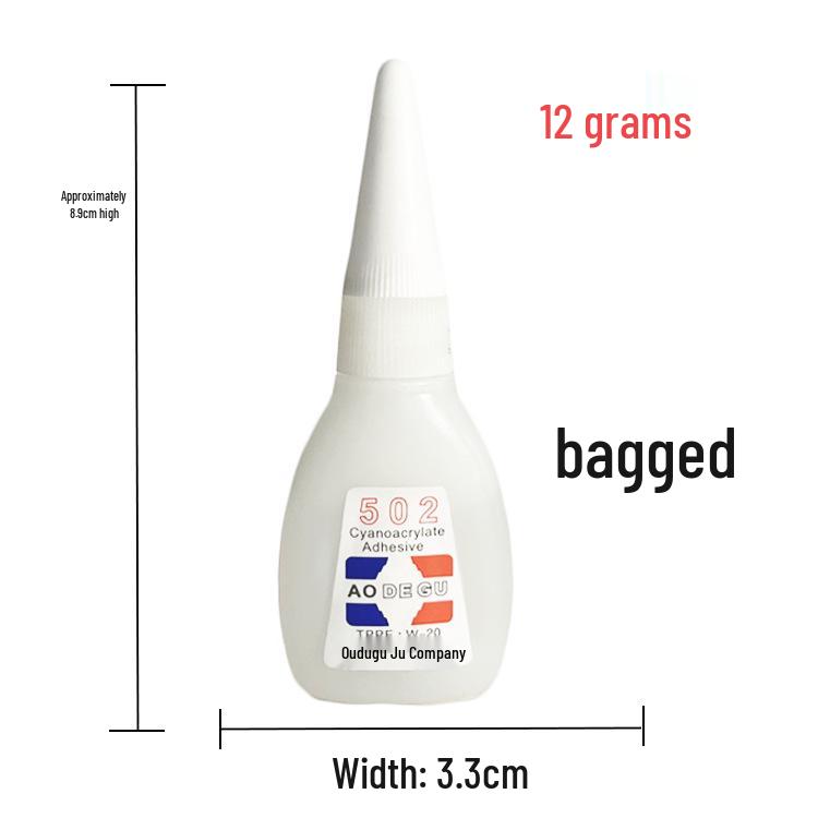 Bilingual 502 Super Glue: Rapid-Dry Adhesive for Home & Office (3-Second Set)