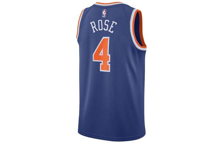 Nike Basketball Jersey SW Fan Edition City Edition, New York Knicks, Rose Size 4 Men's Blue CW3675-407