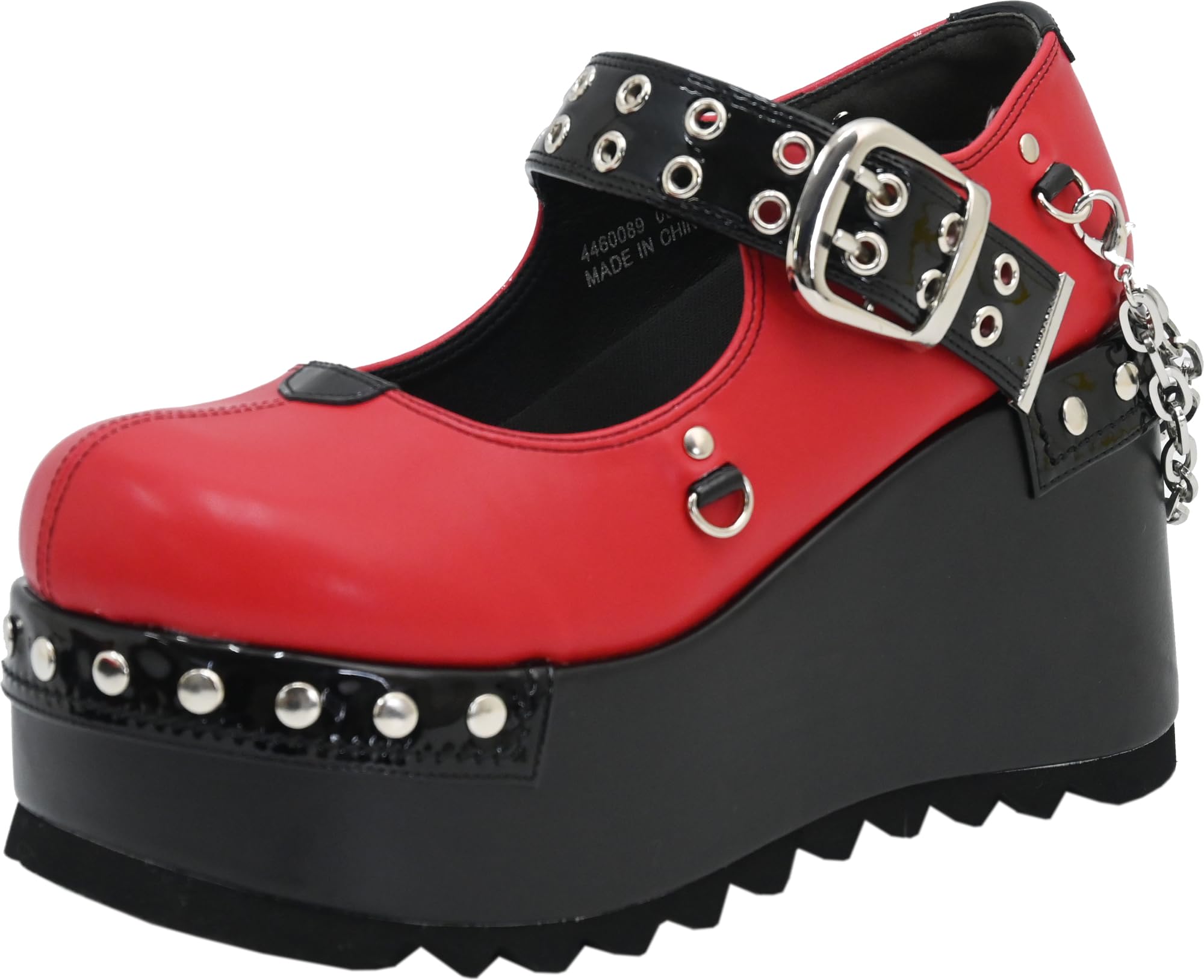 

Platform belted pumps