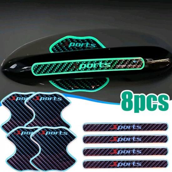 Luminous Car Door Handle Bowl Sticker Protector Anti Scratch Cover Accessories