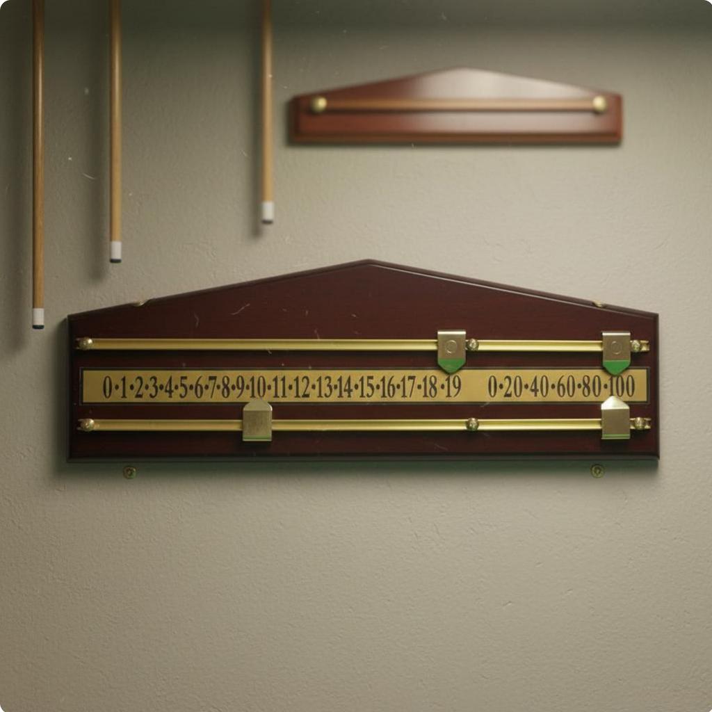 Wooden Snooker Scorer Sturdy Wood Snooker Scoreboard Wall Mounted Score Counter Vintage Design Game Room Equipment for Man Cave