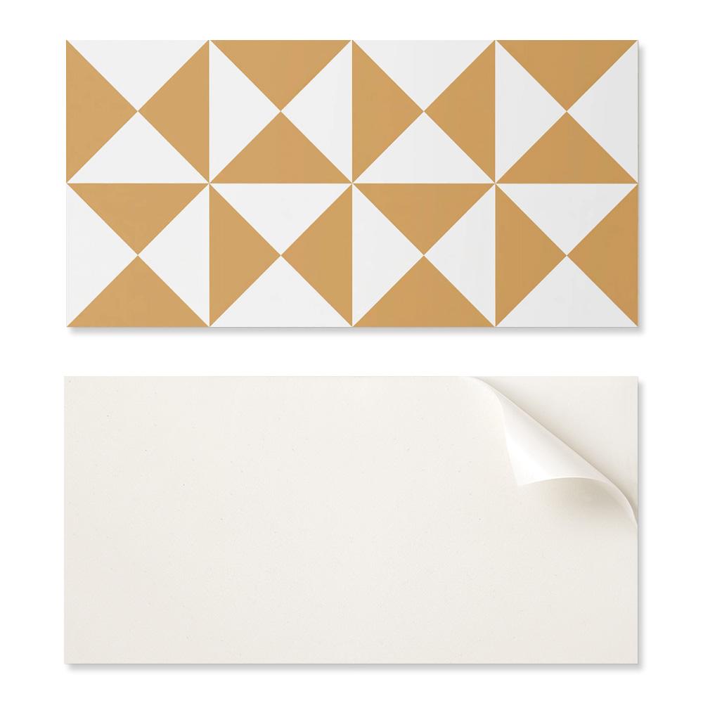 Panel Dekoracyjny Winylowy Samoprzylepny Z Nadrukiem 120X60 Cm Geometryczny Wzór Trójkątów