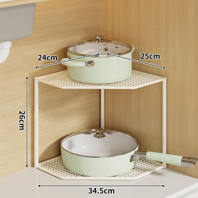 Corner Kitchen Counter Shelf: Multi-layer Pot and Cookware Storage Rack