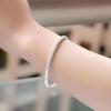 Silver-Plated Bohemian Open Bangle: Ethnic Style Women's Fashion Bracelet - Ideal Gift for Girlfriend