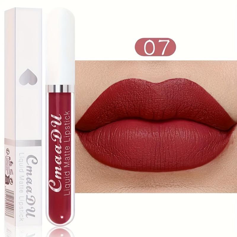 Seksowny aksamitny matowy błyszczyk w płynie szminka błyszczyk Beauty Red Nude wodoodporny długotrwały makijaż
