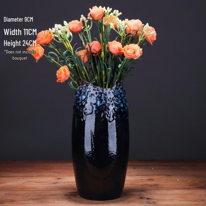 European Minimalist Ceramic Floor Vase for Living Room - Ikebana & Dried Flowers