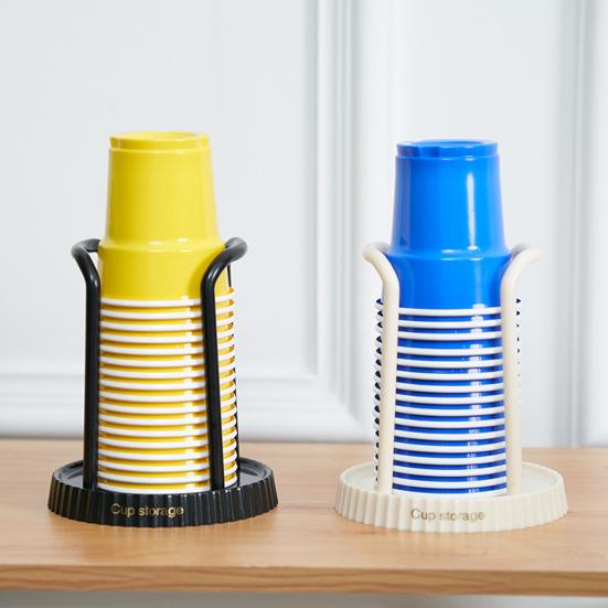 Paper Cup Dispenser Disposable Cup Storage Rack Plastic Coffee Cup Holder for Countertops Kitchen Parties