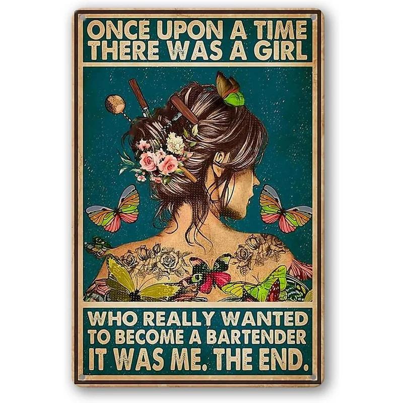 Vintage MetL Tin Signs Funny In A World Full of Roses Be A Sunflower Poster Tin Signs  Decoration for Home Cafe Bars Wall Decor