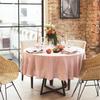 100% Französisches Leinen Runde Tischdecke, Waschbare Natürliche Tischdecke für Esszimmer, Außenbereich, Hochzeiten und Restaurants, Osterdekoration