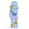 1PC Cute Dinosaur Seamless Pattern Print 750ml Color Plastic Sports Water Bottle Leakproof Flip Straw Lid Suitable for Sports Office Home Use