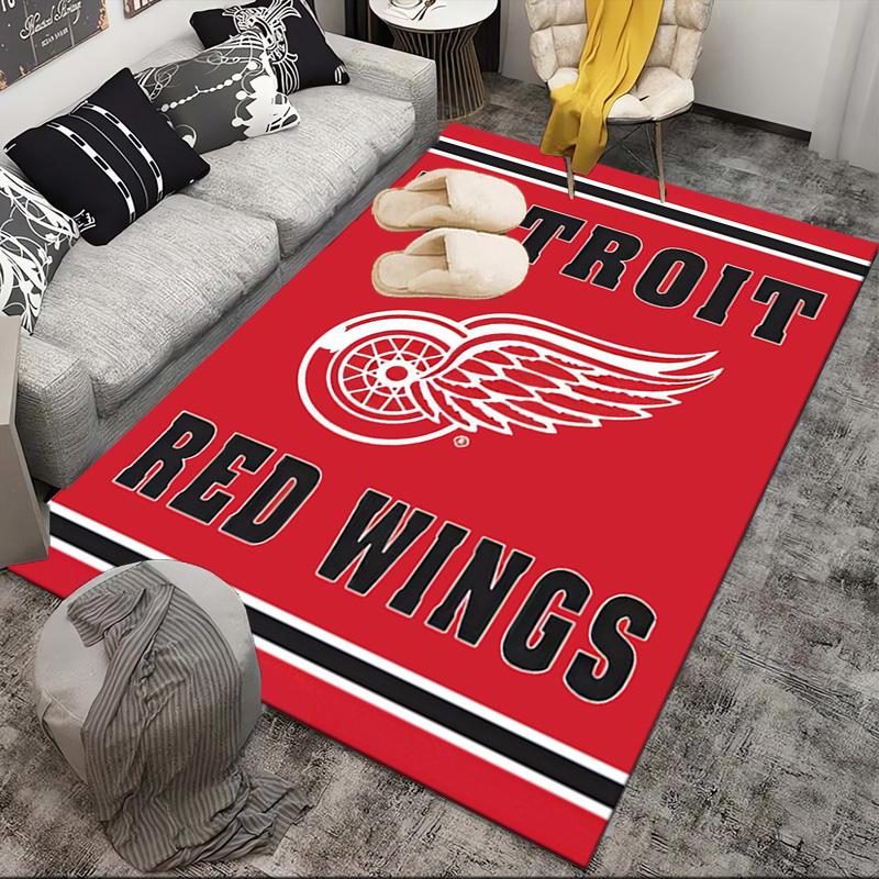 Red Wings Logo Area Rug Suitable for Indoor And Outdoor,Carpets for Kitchens, Homes, Offices, Living Rooms,Home Decor,Christmas Gift