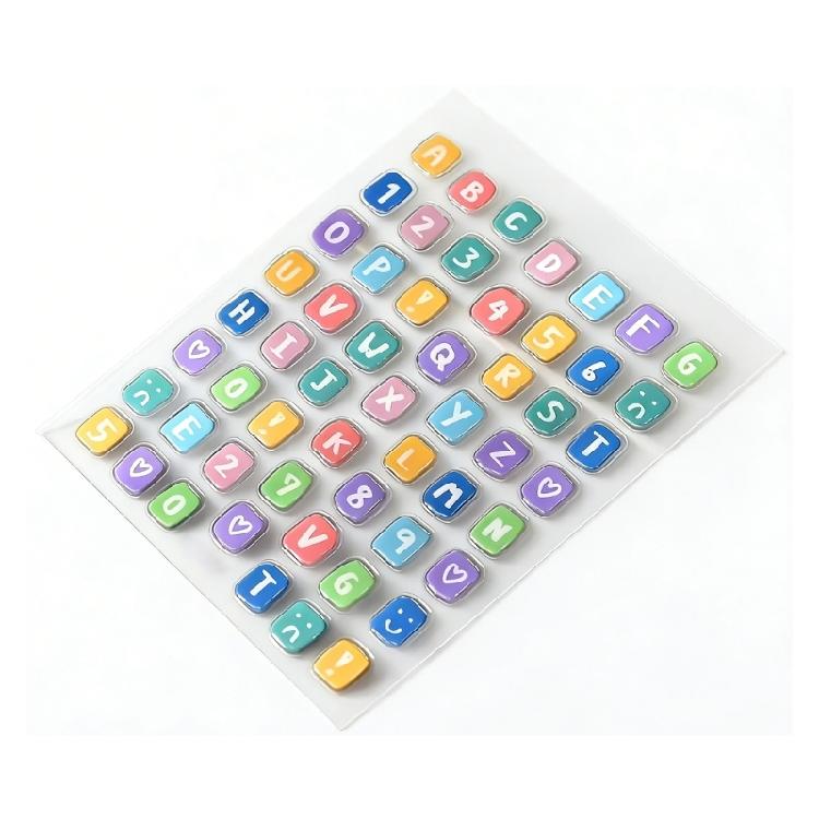 

Multicolor Keyboard Letter Stickers Keycap Height Extenders For Kids Learning To Type Or Office Workers 1