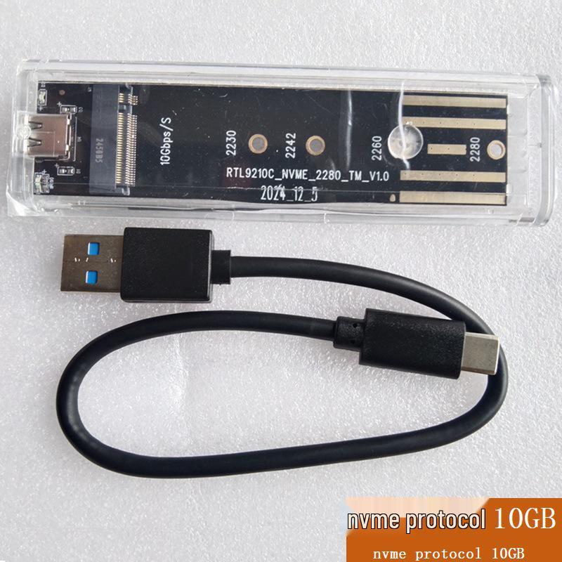 Transparent USB 3.1 M.2 NGFF SSD Enclosure