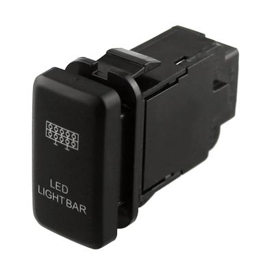 Interruttore luce LED a pulsante ON-OFF a 2 vie, 12 V, blu, 2 LED, per auto