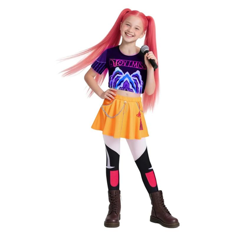 Kpop Mira Party Dívčí Kostým Cosplay Oblečení Top Kalhoty Dětské Halloweenské Kostýmy Oblečení pro Hraní Rolí Zpěváka
