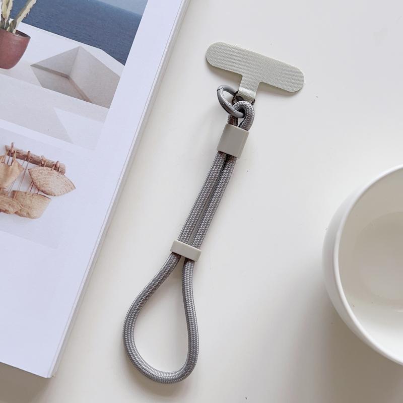 Cordón Simple Color Caramelo para Teléfono Móvil Pulsera Ajustable Cadena para Teléfono Llavero Universal Anti-Pérdida Correa para Teléfono Celular