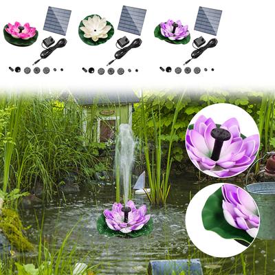 Floating Solar Fountain Water Pump Solar Powered Pond Fountain Kit with Flower Design for Garden Bird Bath Outdoor Water Feature Decoration