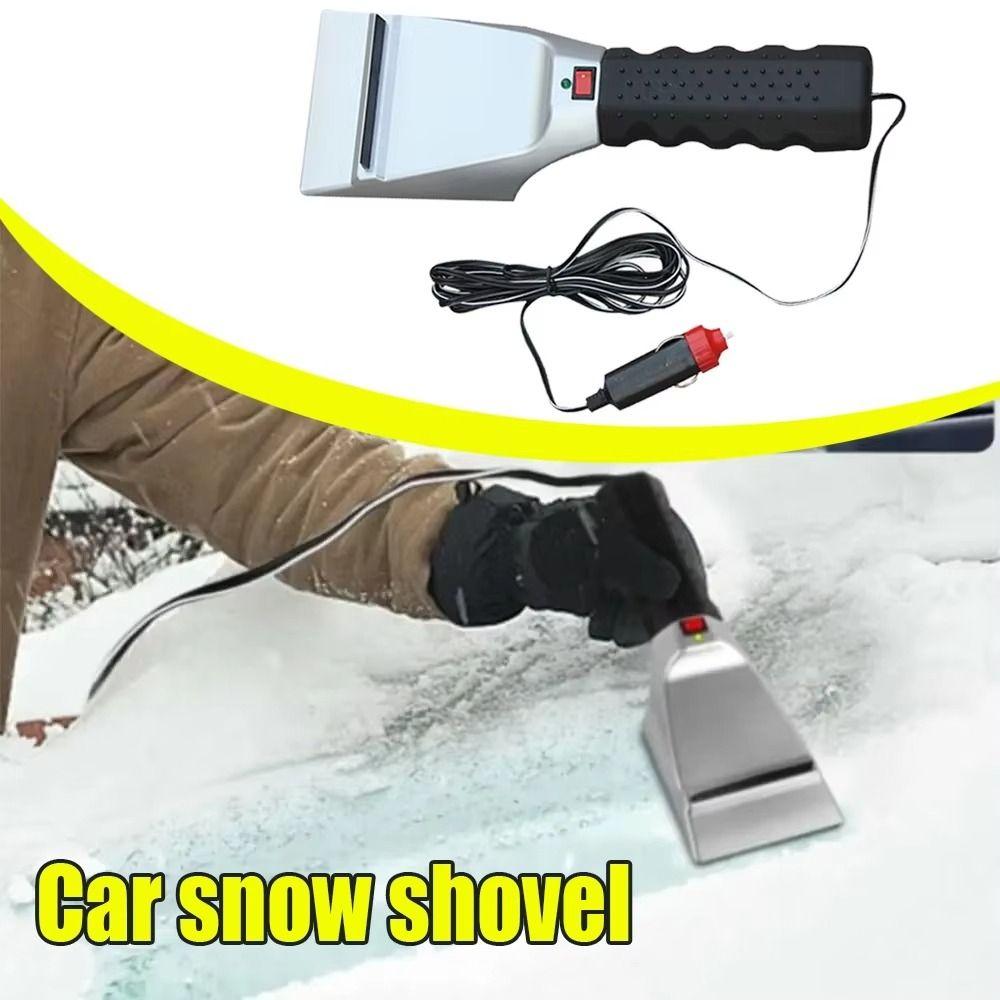 Anti Skid Handle Electric Heated Snow Scraper Rubber Wiper Heated Ice Remover  Winter Use