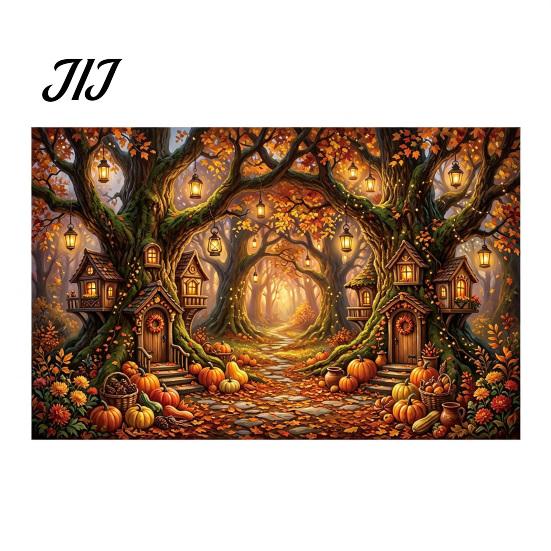 Decorative Fall Scene for Party 70 x 45 Inch Pumpkin Backdrop, Autumn Harvest Gnome Reusable Thanksgiving Banner Home Scarecrow Photography